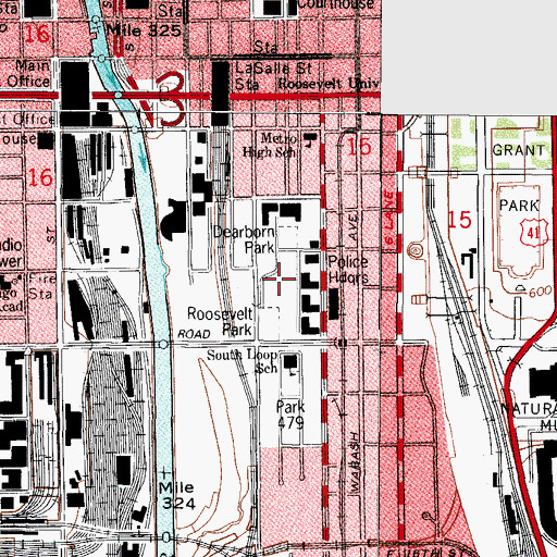 Topographic Map of Second City Day School, IL