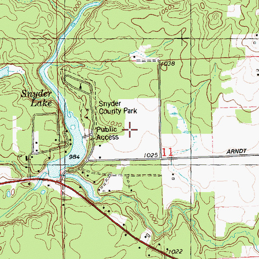 Topographic Map of Neillsville Airport (historical), WI