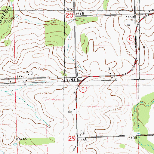 Topographic Map of Oriole Hill School (historical), WI
