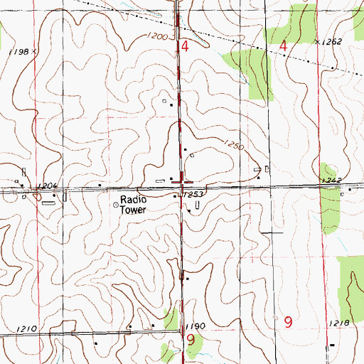 Topographic Map of Pleasant View School (historical), WI