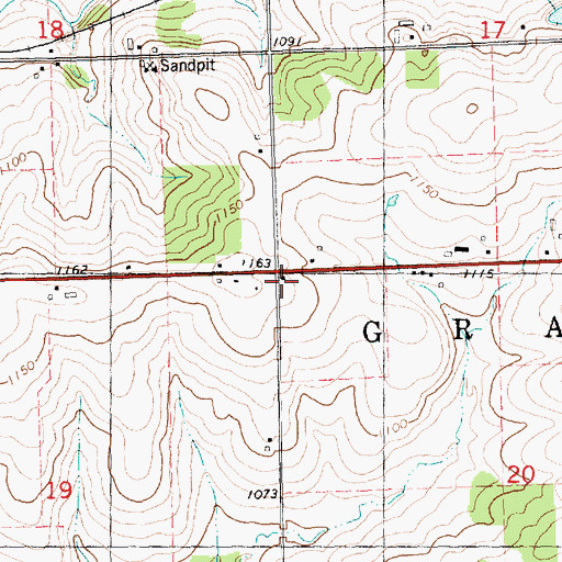Topographic Map of Reed School (historical), WI