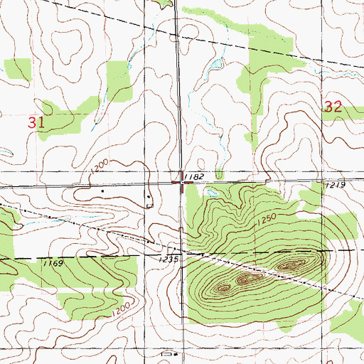 Topographic Map of Ross School (historical), WI
