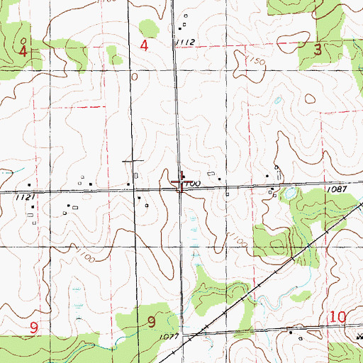 Topographic Map of Wild Rose School (historical), WI