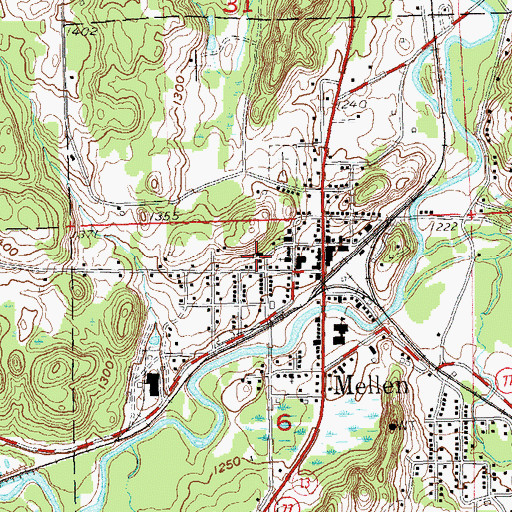 Topographic Map of Immanuel Lutheran Church, WI