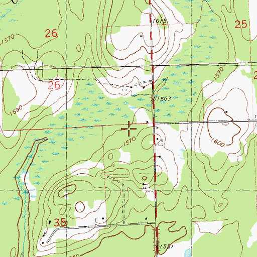Topographic Map of Green Valley School (historical), WI