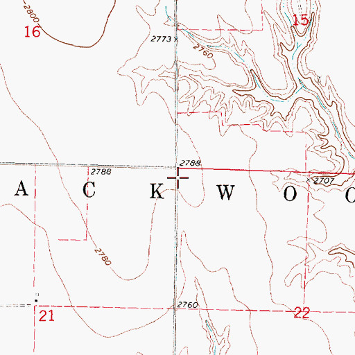 Topographic Map of Township of Blackwood, NE