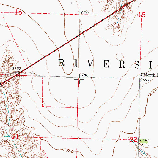 Topographic Map of Township of Riverside, NE