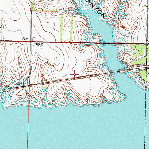 Topographic Map of Swanson Reservoir State Recreation Area, NE