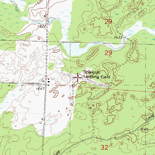 Topographic Map of Sowinski Landing Field (historical), WI