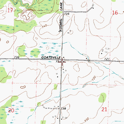 Topographic Map of Birch Grove School (historical), WI