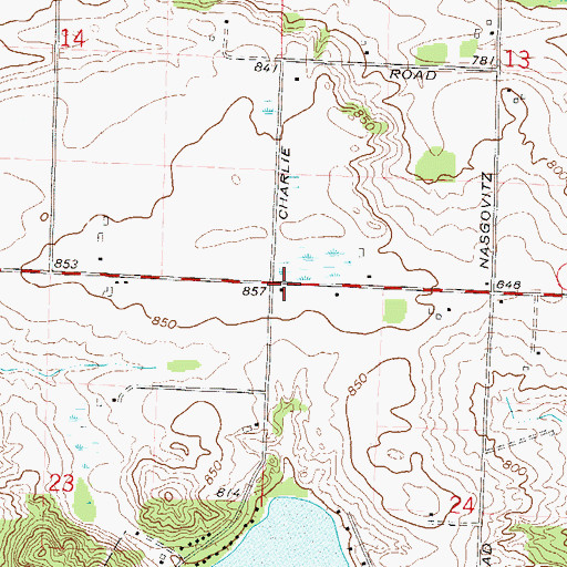 Topographic Map of Central School (historical), WI