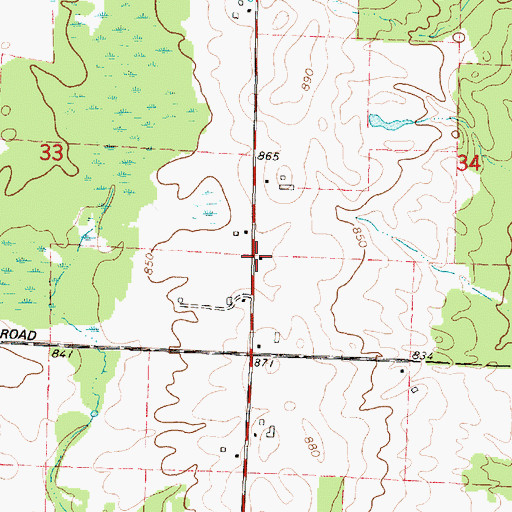 Topographic Map of Linzy Brook School (historical), WI