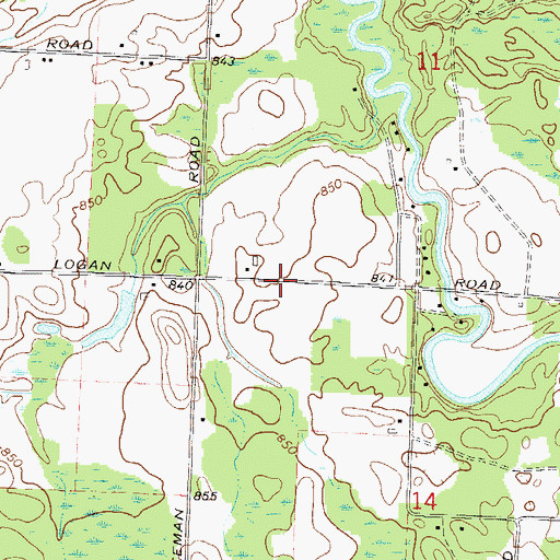 Topographic Map of Logan, WI