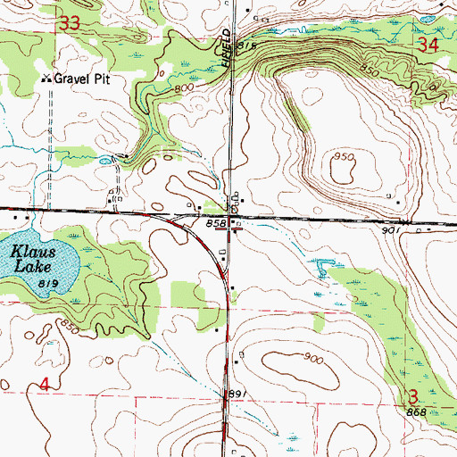 Topographic Map of Valley Line School (historical), WI