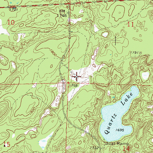 Topographic Map of Camp 14 (historical), WI