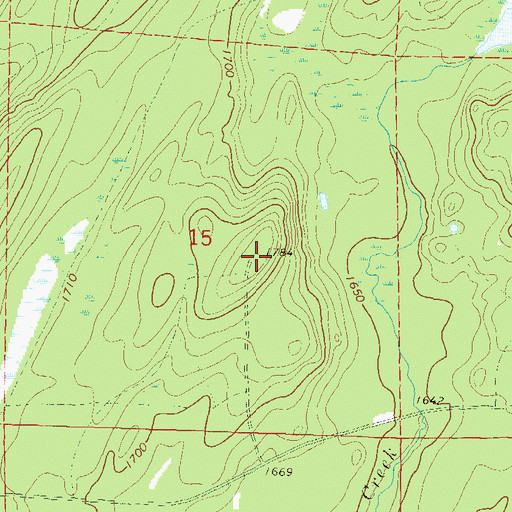 Topographic Map of Jones Dam Fire Tower (historical), WI