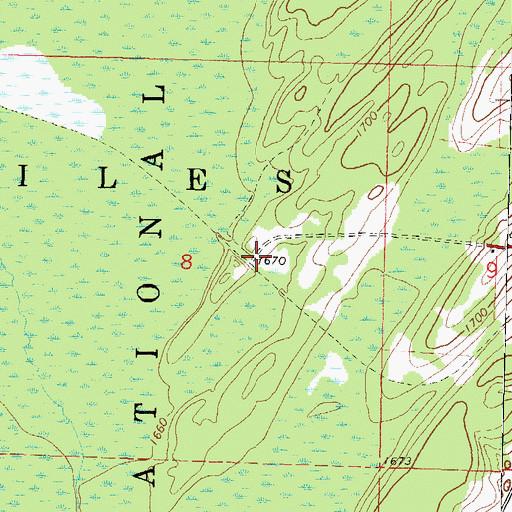 Topographic Map of Yellow Birch Landing (historical), WI