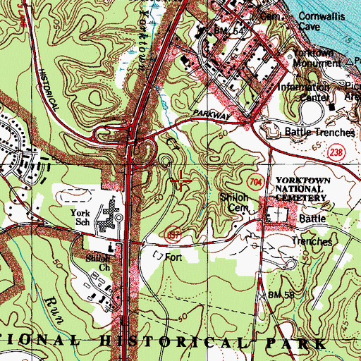 Topographic Map of Pigeon Quarter, VA