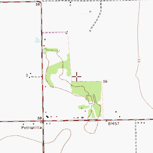 Topographic Map of Tierra Grande, TX
