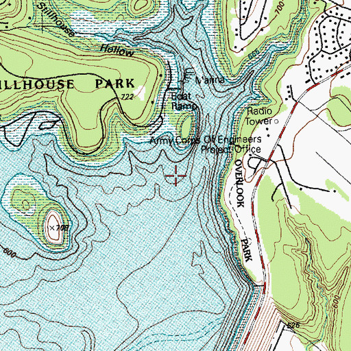 Topographic Map of Stillhouse Hollow Dam, TX