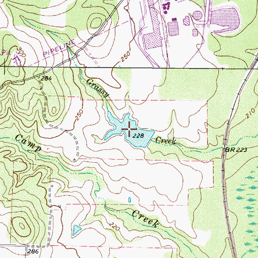 Topographic Map of Supervisors Club Pond, TX