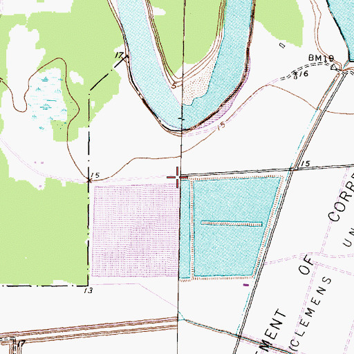 Topographic Map of Clemens Reservoir Number 2 Levee, TX