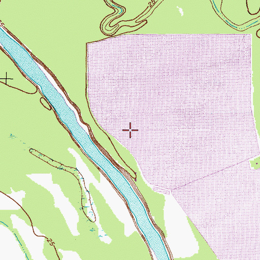 Topographic Map of York Reservoir, TX