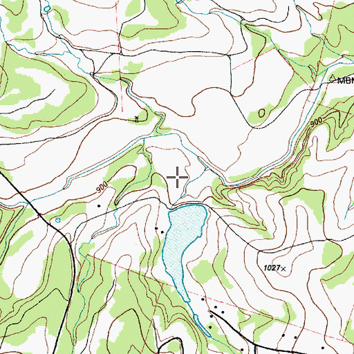 Topographic Map of Woodward Lake Number 1, TX