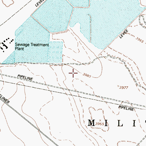 Topographic Map of Northeast Oxidation Pond Number 1 Dam, TX