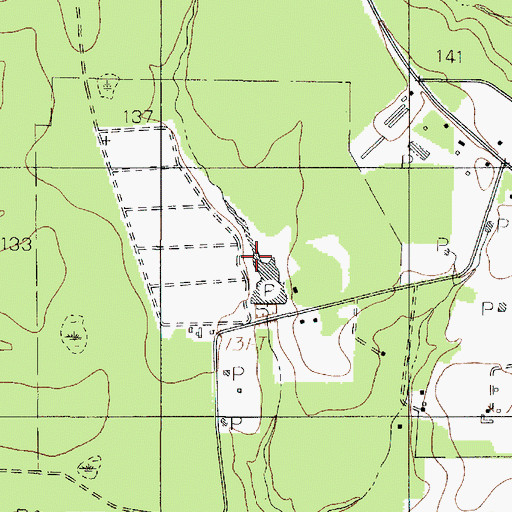 Topographic Map of Temple Eastex Lake, TX