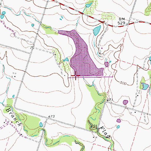 Topographic Map of Soil Conservation Service Site 6 Dam, TX