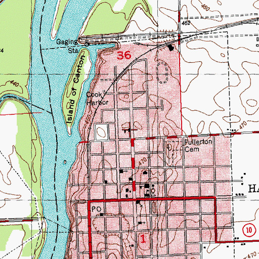 Topographic Map of Rockwell Public School (historical), IL