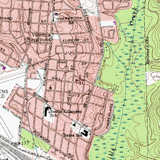 Topographic Map of Valencia Heights, SC