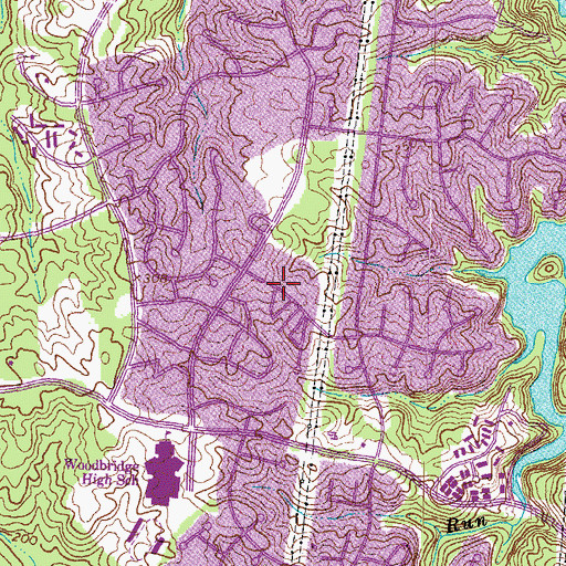 Topographic Map of Lake Ridge, VA