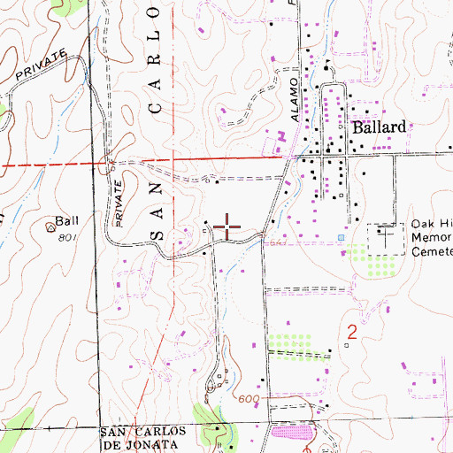 Topographic Map of J Carey Cellars, CA