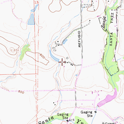Topographic Map of Santa Ynez Valley Winery, CA