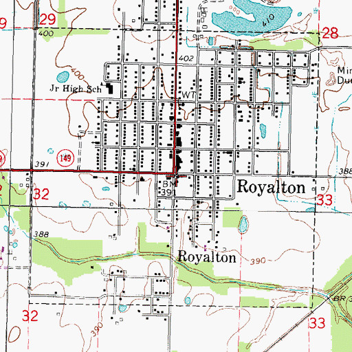 Topographic Map of Apostolic Church of Royalton, IL