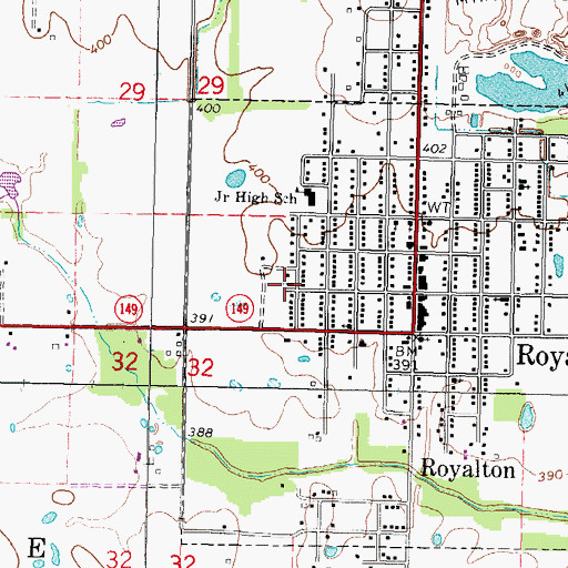 Topographic Map of Saint Aloysius Catholic Church, IL