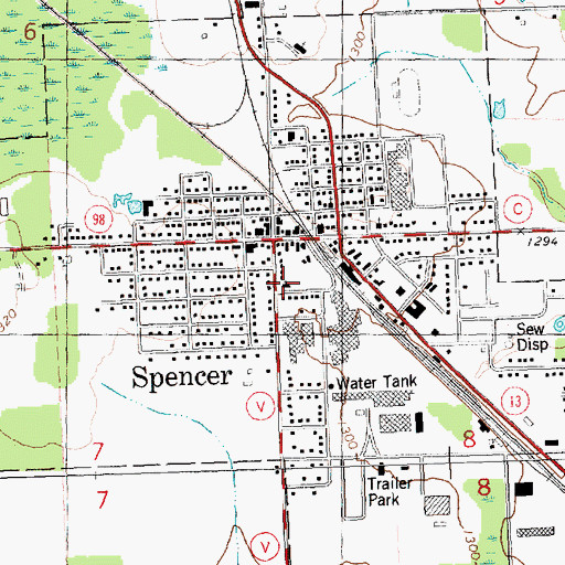 Topographic Map of Christ the King Catholic Church, WI