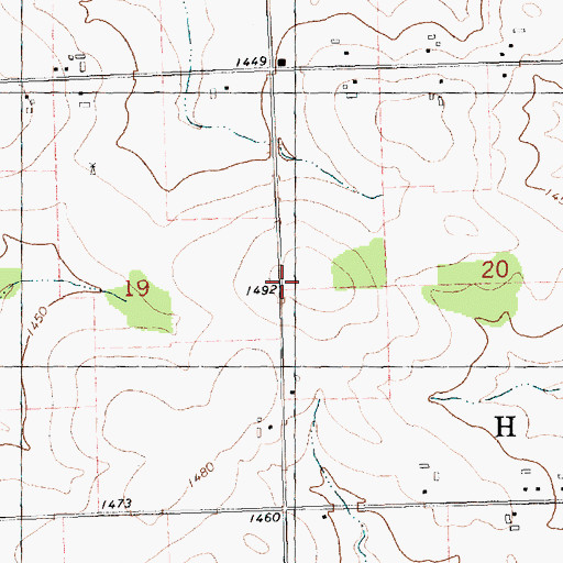 Topographic Map of Pickard School (historical), WI