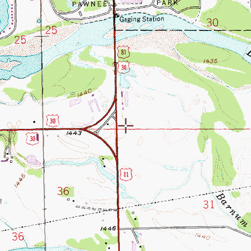 Topographic Map of Southgate Campground, NE