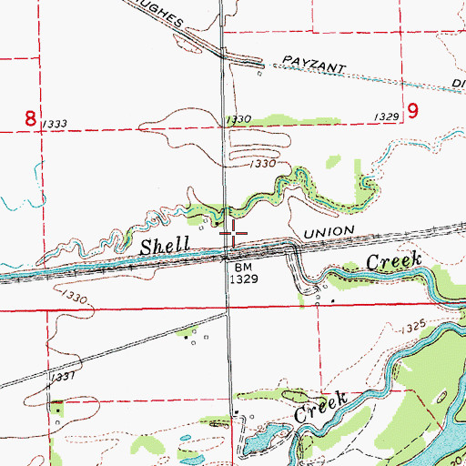 Topographic Map of Hayland (historical), NE