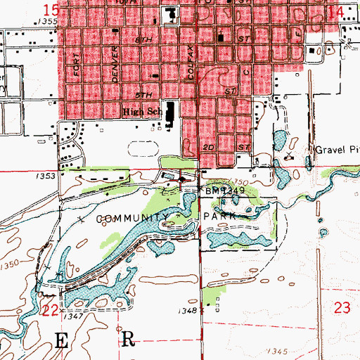 Topographic Map of Oak Ballroom, NE