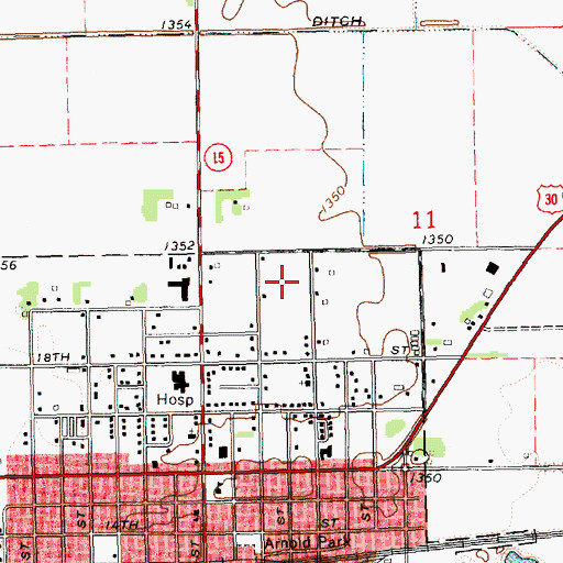 Topographic Map of North Park, NE