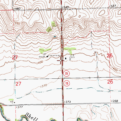 Topographic Map of Christ the King Chapel, NE