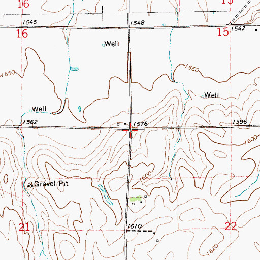 Topographic Map of Township of McFadden, NE