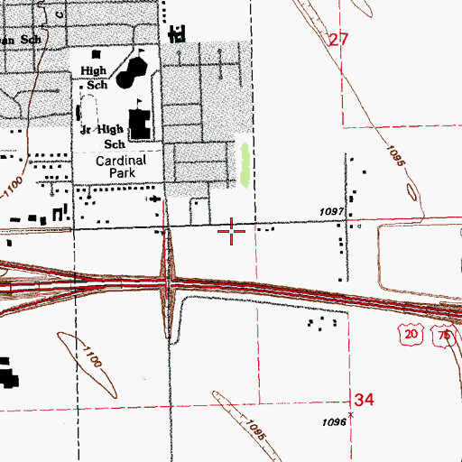 Topographic Map of South Sioux City Trail, NE