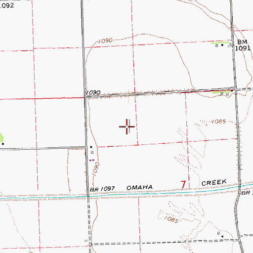 Topographic Map of Township of Omadi, NE