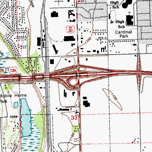 Topographic Map of Interchange 2, NE