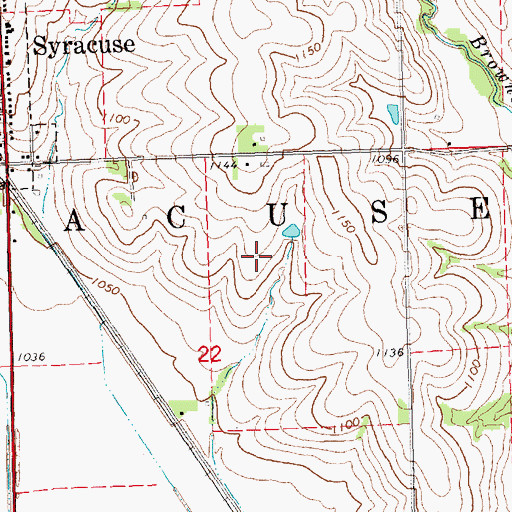 Topographic Map of Township of Syracuse, NE